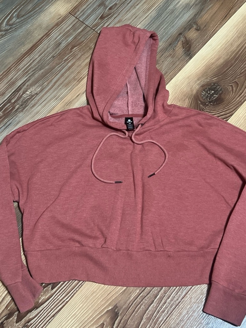 90 Degree By Reflex Cropped Hoodie in Dusty Rose